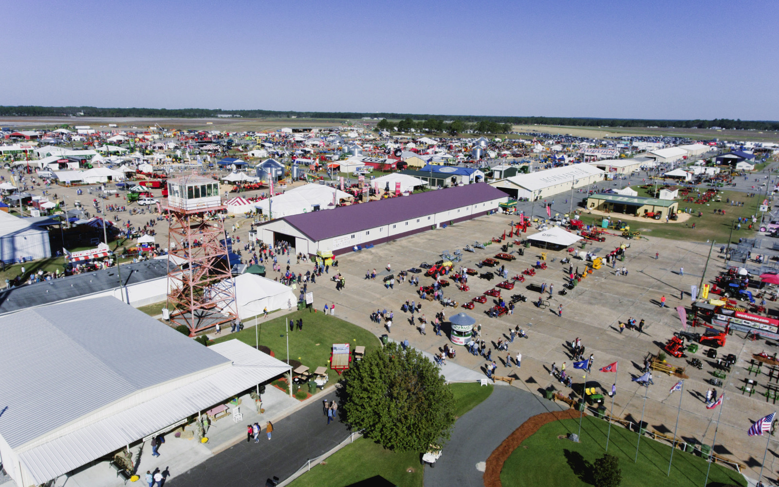 Aerial view of the expo