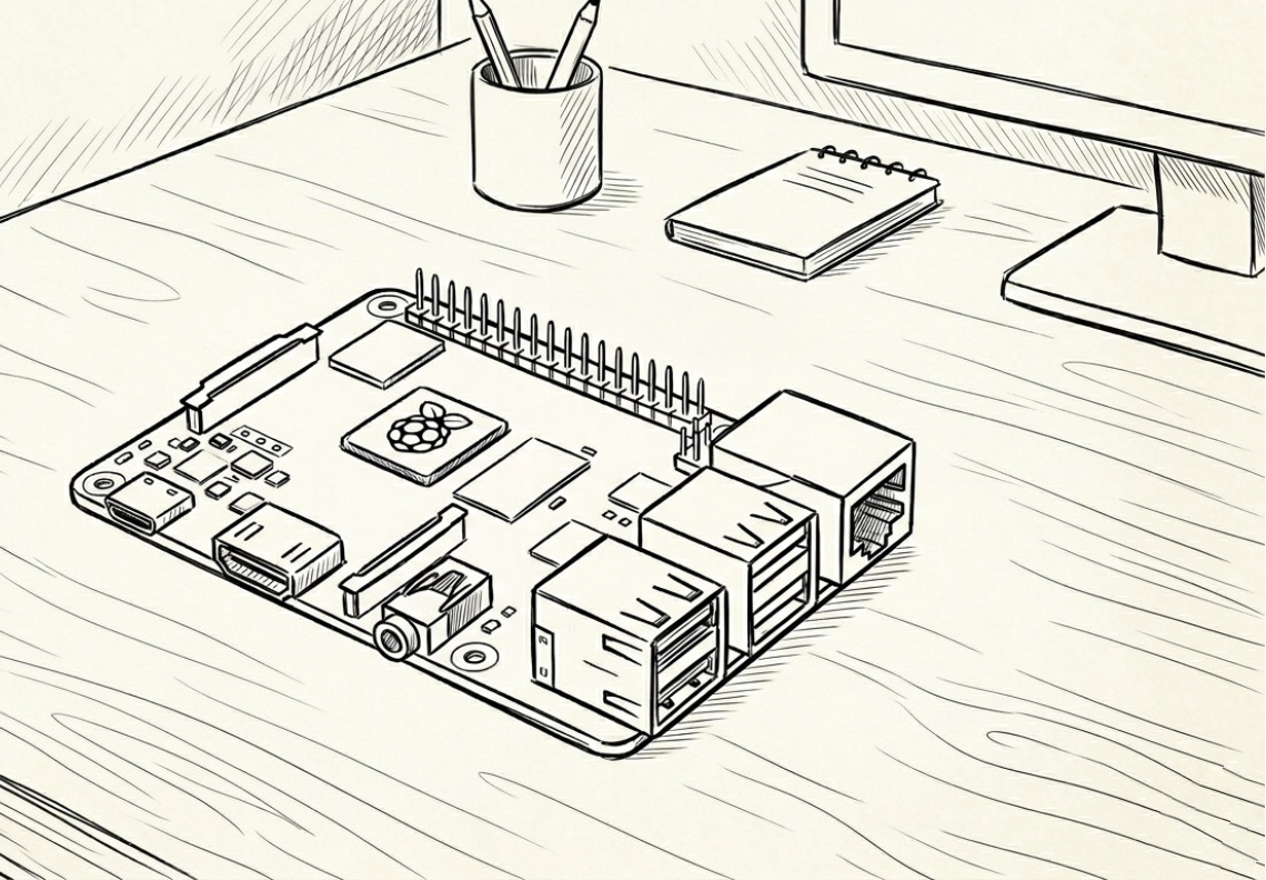 Rasperry Pi on Desk