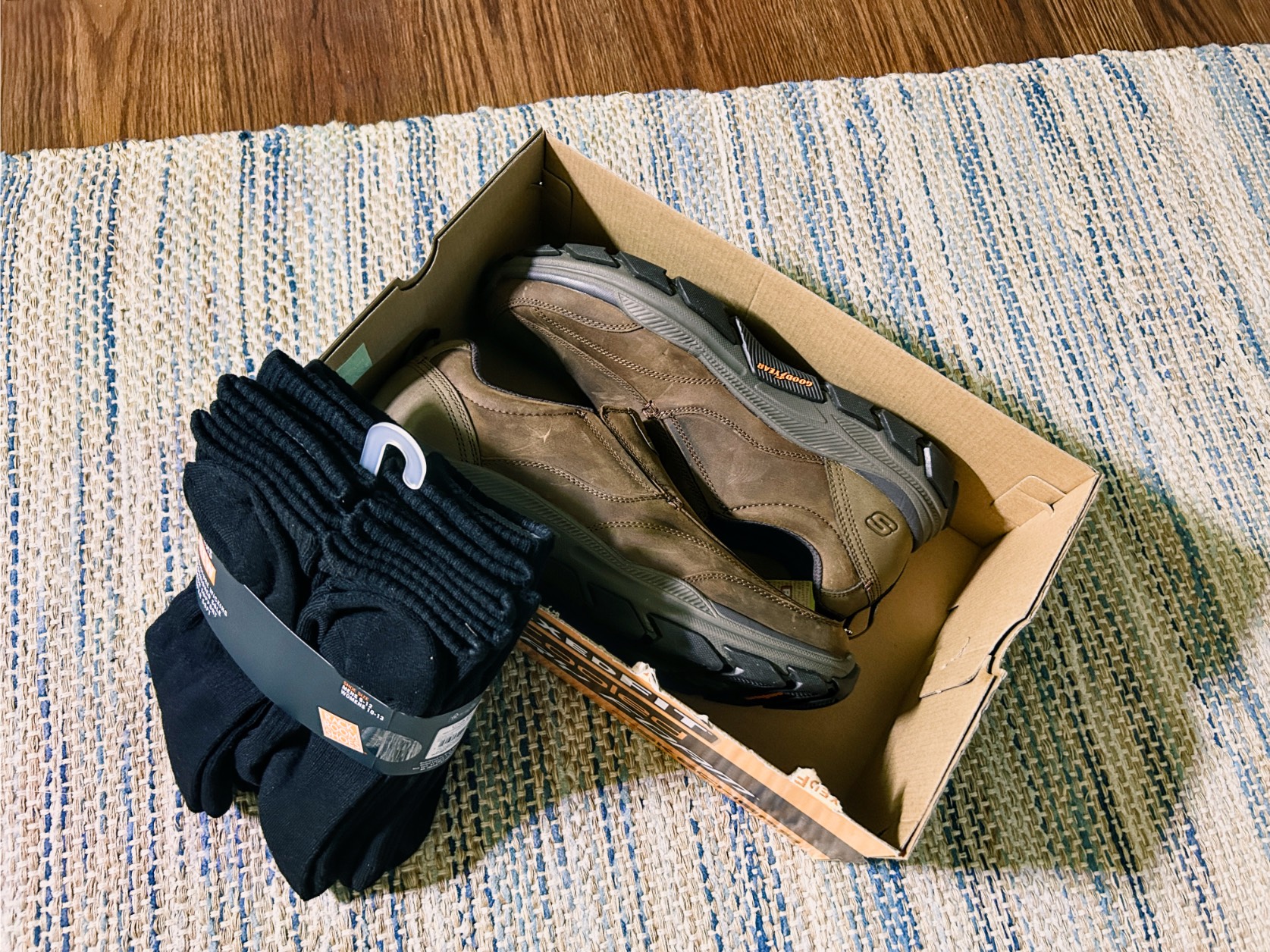 A pair of shoes and socks